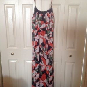 Long Multi Colored Dress With Spaghetti Straps